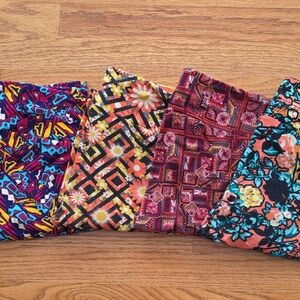 LuLaRoe Vibrant Floral and Abstract Leggings